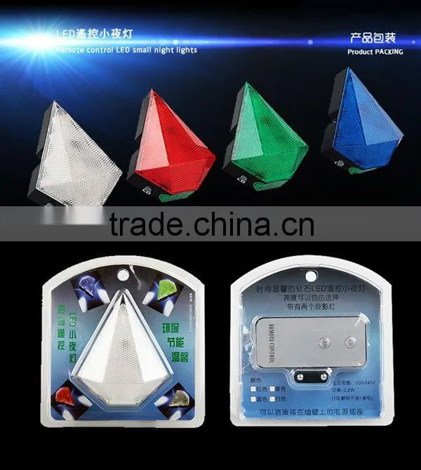 little light night Remote LED led wall light energy save beautiful diamend shape10