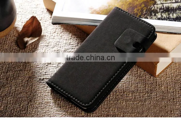 Soft feel classic squirrel grain flip leather cover case for xiaomi 5