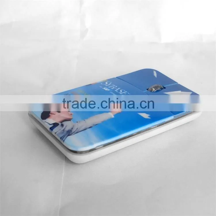 USB wired LED logo flat credit card gift slim mouse