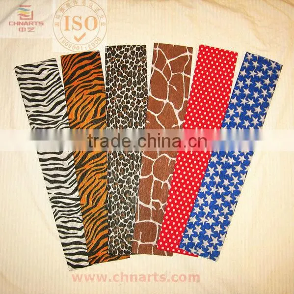 full color flower wrapping crepe paper/roll/sheet