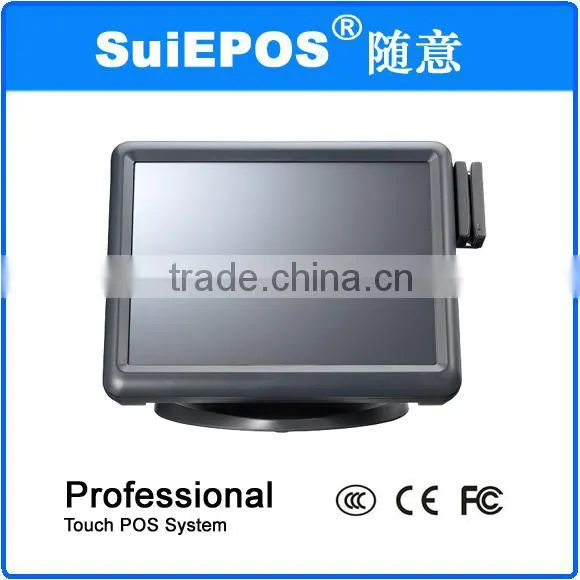 Full pos systems for point of sale with dual touch screen pos equipment