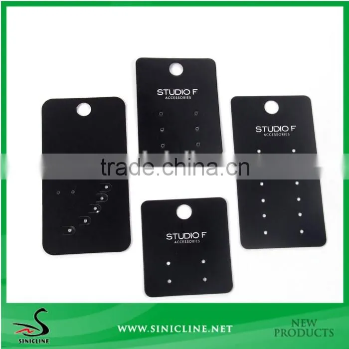 Sinicline custom black jewelry set card with holes
