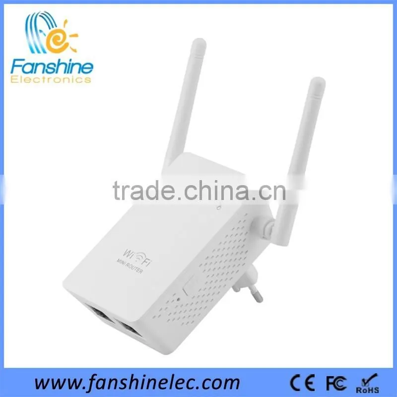 Fanshine External Antennas White Color 300Mbps Wifi Repeater Outdoor Support Router Client Bridge