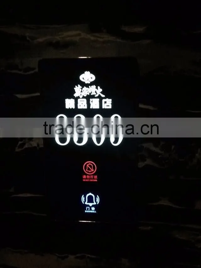 The newest innovative product hotel microlite panel electronic doorplate