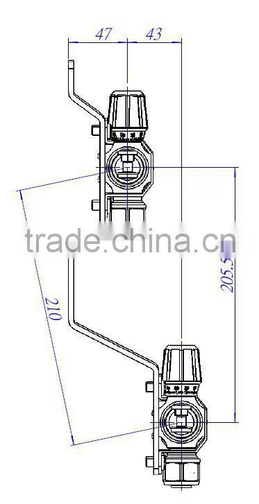 2 ways valve manifold brass underfloor heating manifolds digital manifold