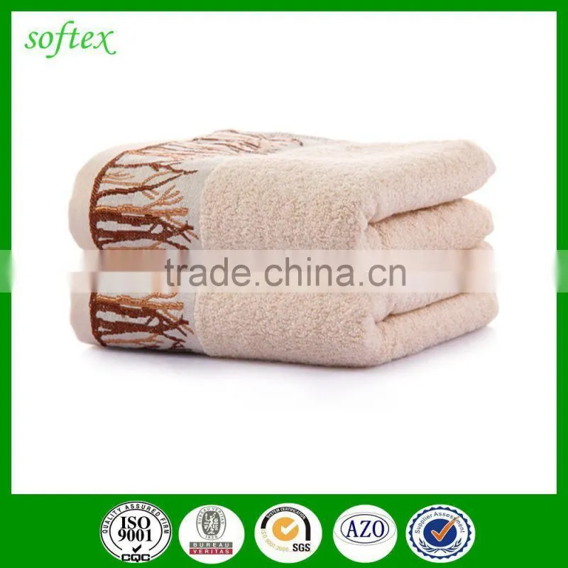hot sale luxury embroidery bamboo face towel