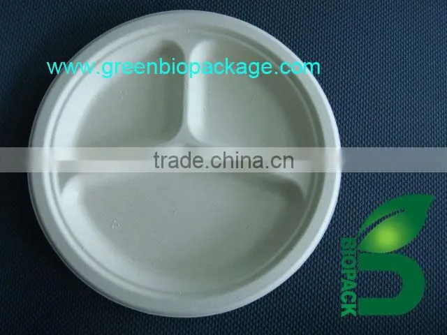 100% biodegradable eco-friendly foodware Straw Pulp plate