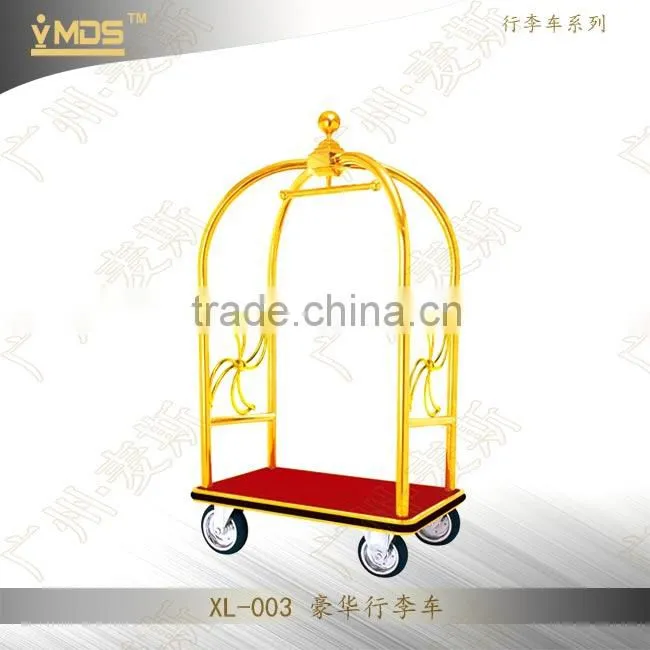 XL-007 Five Stars Stainless Steel Bellman Luggage Cart/Trolley
