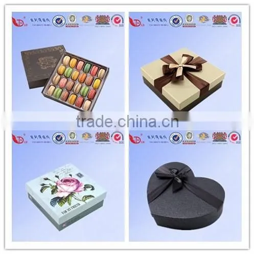 China made clear chocolate box ,empty paper box gift wedding candy
