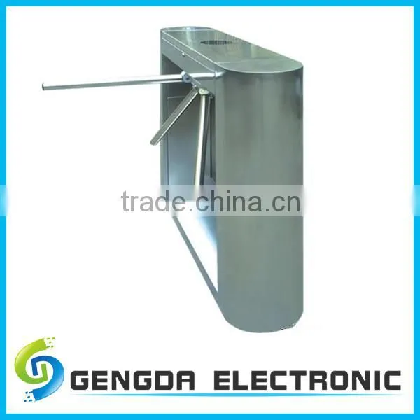 304 stainless steel low noise semi-automatic bridge type tripod turnstile with side and base board library security gate