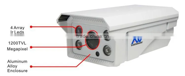Asenware 1200tvl Waterproof IP66 Wide Angle CCTV Camera