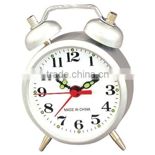 2 inch metal case mechanical alarm clock, desktop clock, Bedside clock