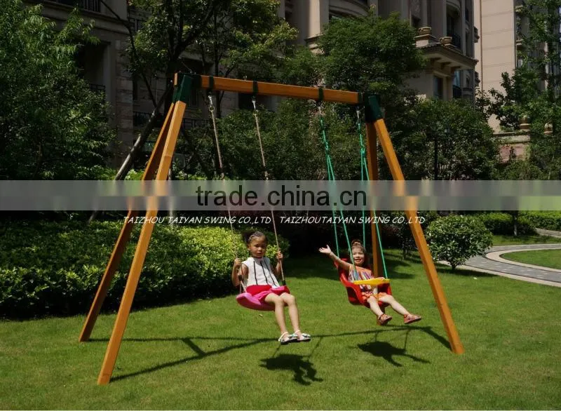 2014 new outdoor wood swing set A