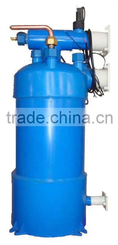 Small heat exchanger for swimming pool heat pump
