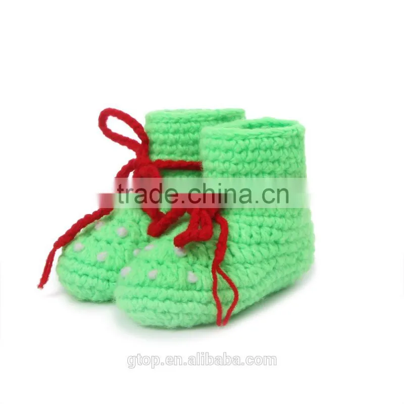 Baby Handmade Crochet Boots Shoes Supplier for 1-10 months old B-0015