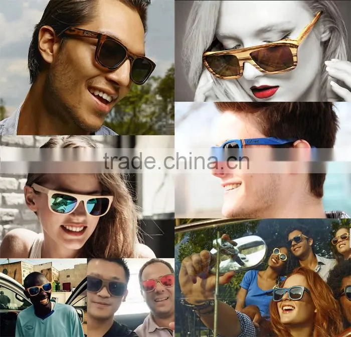 fashionable bamboo arms metal frame aviator sunglasses sport sunglasses