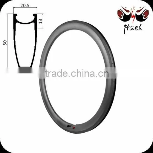 700C 50mm deep carbon rims china clincher tubeless, Aero carbon rims china 20.5mm / 23mm / 25mm width bicycle rims