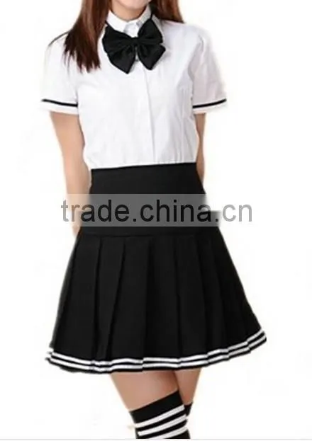 Short Pleated Hem School Uniforms Girls