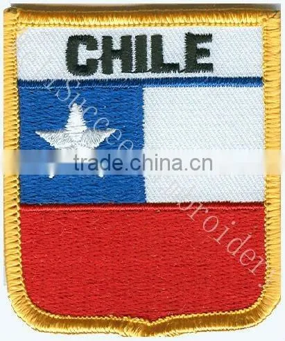 Velcro-back Embroidery Flag Badge/patch