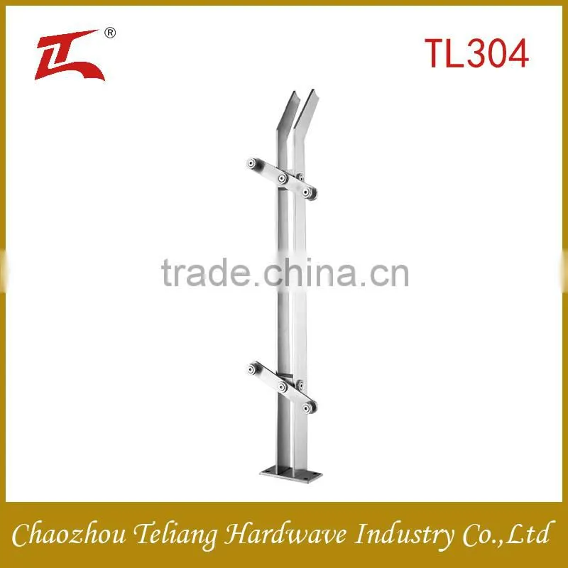 balcony glass railing/deck use balustrade/top mounted glass rail