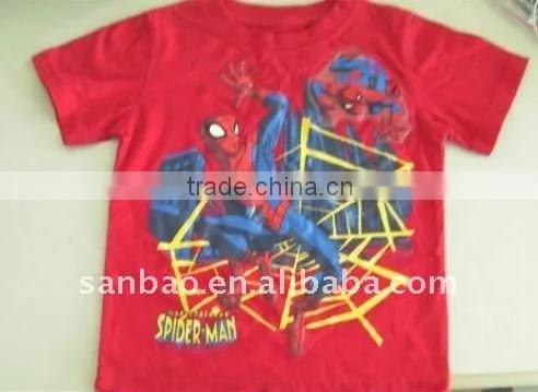 Printing PVC spider Cartoon Sticker Lighted Kid Led Cartoon T shirt sticker
