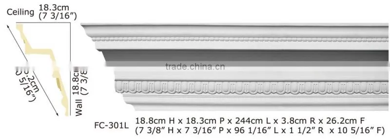 High Quality Good price beautiful new modern luxury Decorative pu carved cornice mouldings