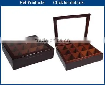 chinese wooden tea box with magnetic closure
