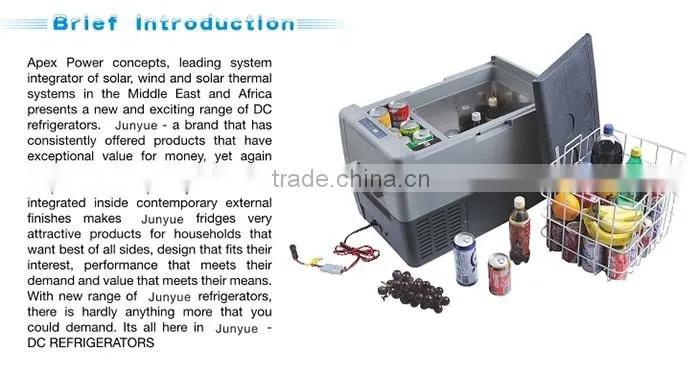Solar 12v 24v Compressor Mobile 30L solar power refrigerator