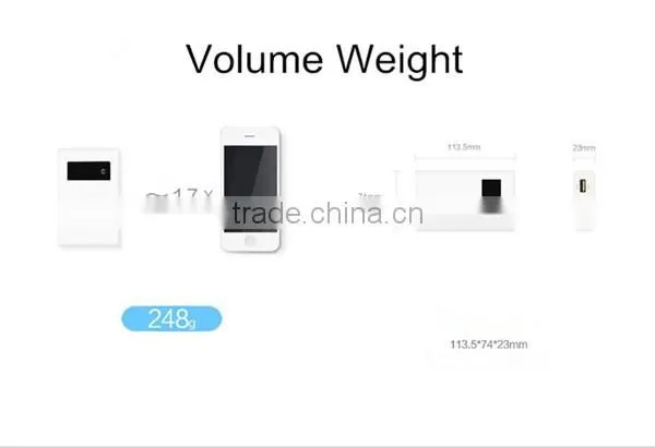 Portable Power bank supply 8000mAh LCD digital display power dual USB port
