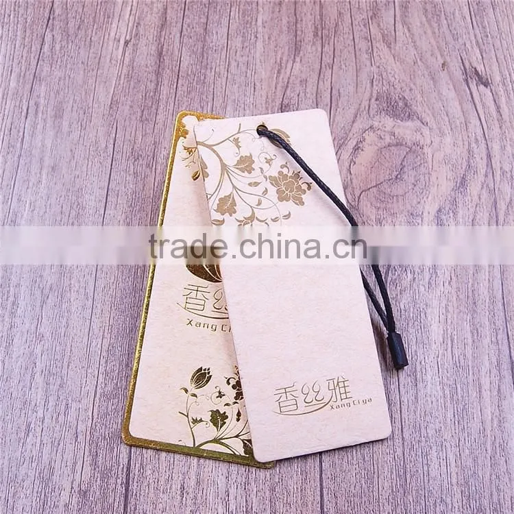 Custom printed string paper hang tags for garment jeans