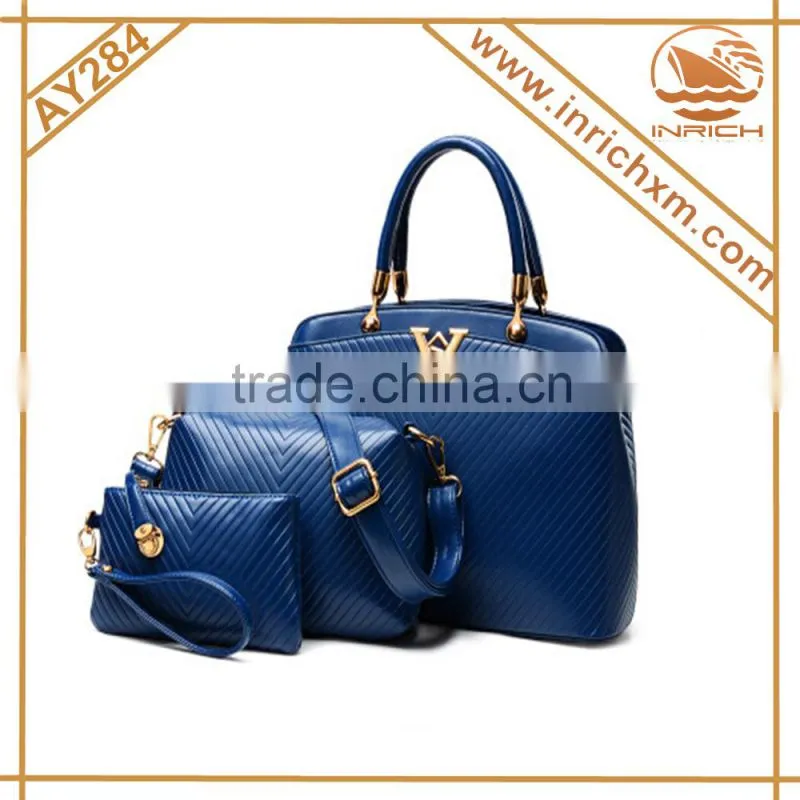 High-end European and American fashion handbags handbag 2016 new 3pcs bag set