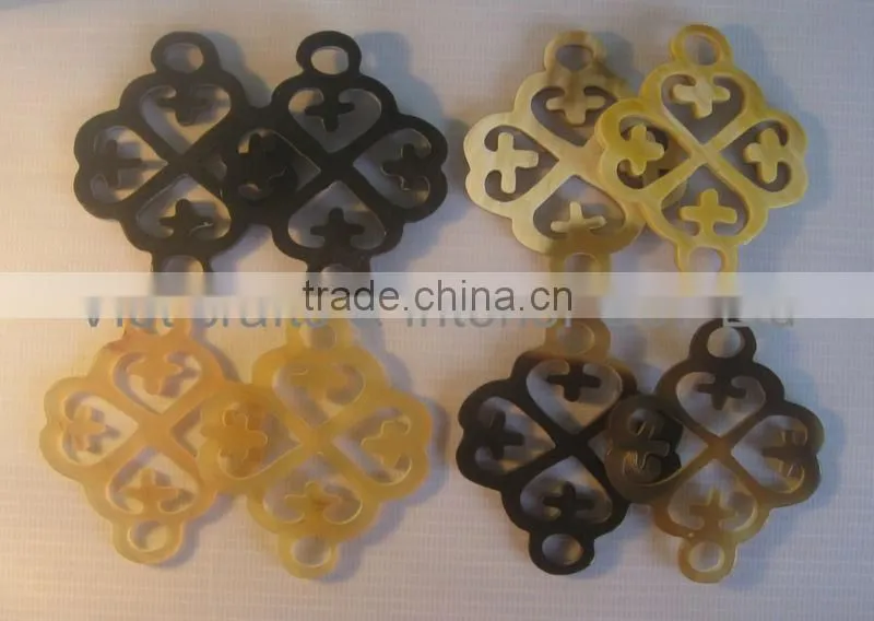 Buffalo horn elements for making jewelry, available with lot of natural color