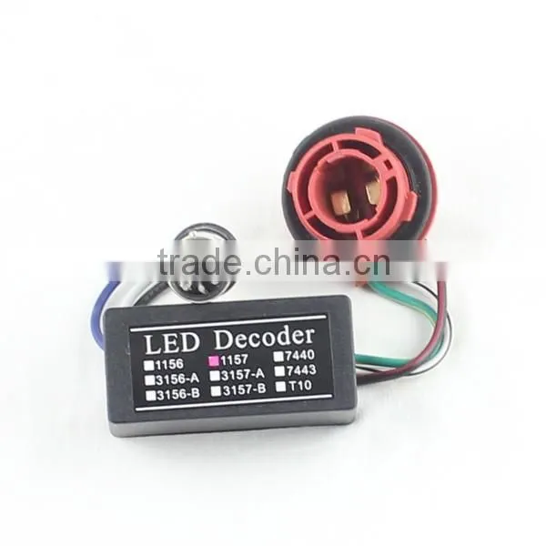 Car Accessories BAY15D 1157 S25 Canbus LED Light Bulb Warning Decoder Load Resistor Socket Error Free parking