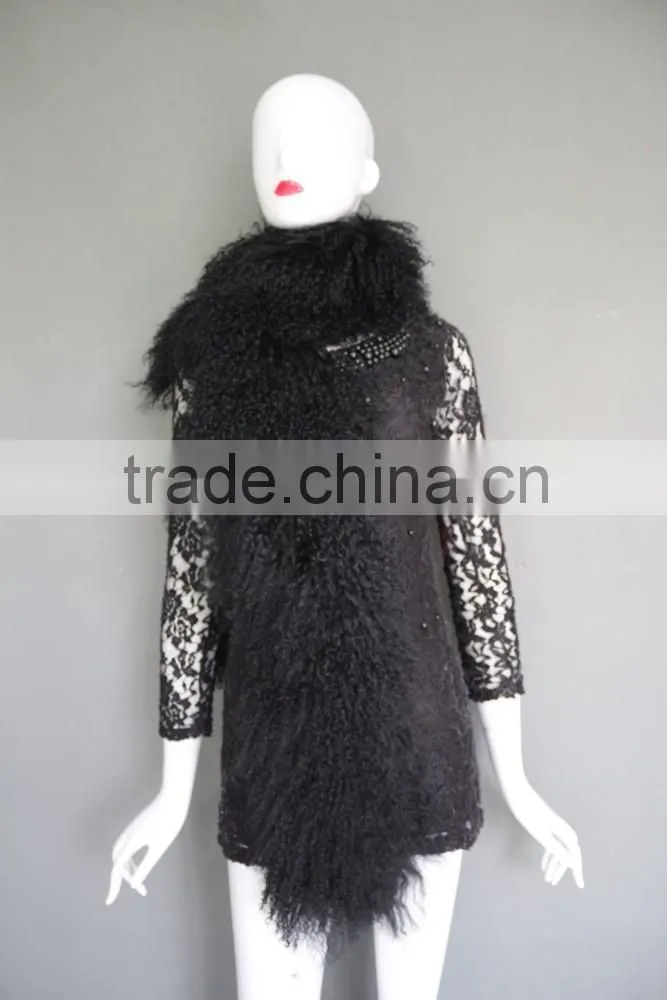 Big fur tibet lamb scarf colorful scarf warm winter scarf long fur scarf for 2016 winter fashion