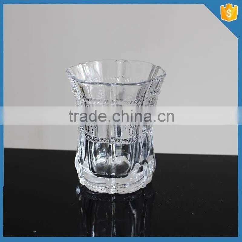 Thicked crystal glass water tumbler with round bottom