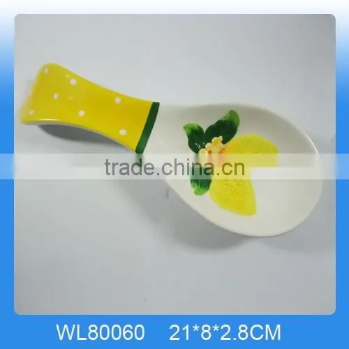 High quality ceramic kitchen spoon rest with sheep design,ceramic sheep kitchen spoon holder