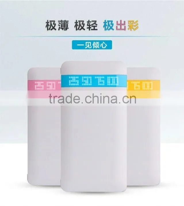 Factory New 8000mah Ultra Slim Powerbank With double Cable and connector for iPhone 5/5S/6/6S