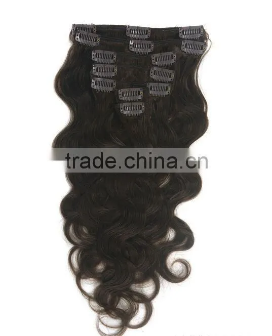 clips on hair/clips in hair/human hair extensions/hair products