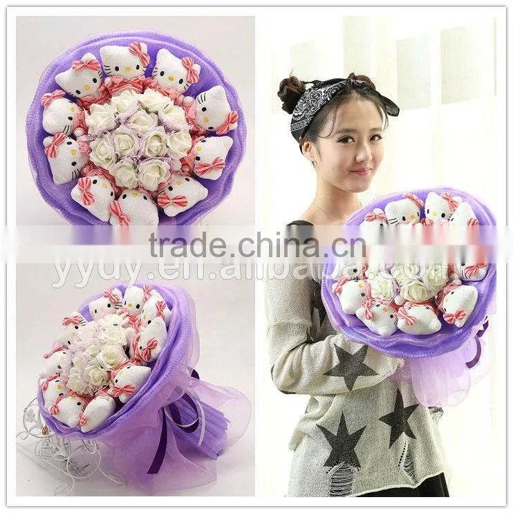 Wholeslae Kitty Flower Valentine Day Gift 2015