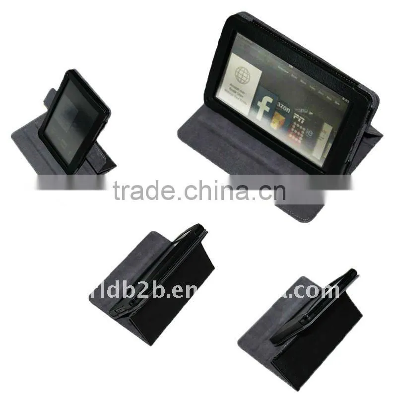 Dual-View 360 degree roate Leather Folio Case Cover for Amazon Kindle Fire 7-Inch Android Tablet