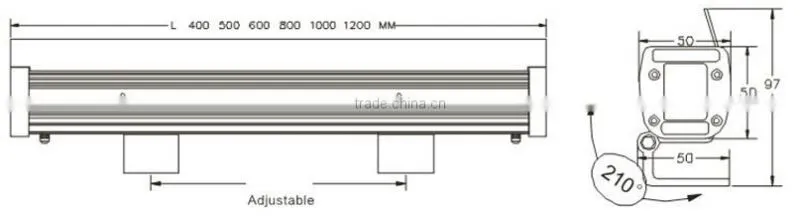 KL-0205 DMX Aluminum IP65 led wall wash light, wall washer light