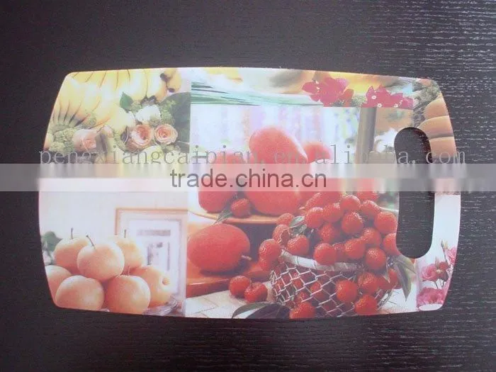 plastic fruit design chopping board