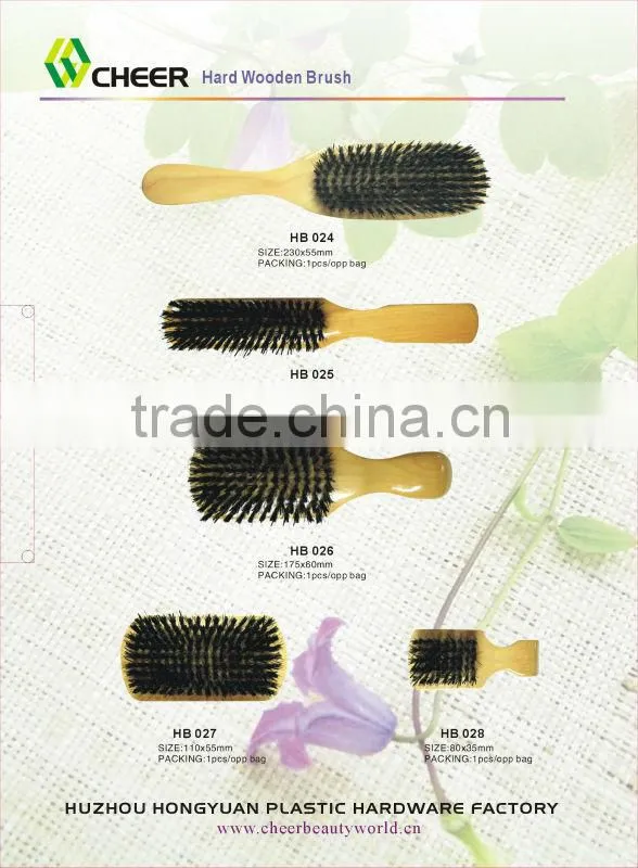 Wooden hair brushes HB027/wooden handle round hair brushes/wooden hair brushes wholesale