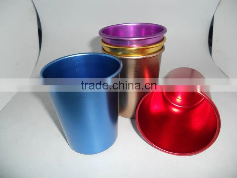 Small aluminium drinking mug