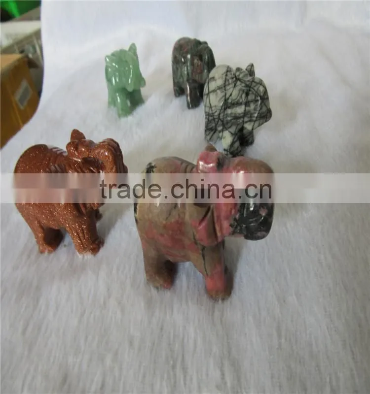 Feng Shui Home Decor Quartz Crystal Carving Elephant
