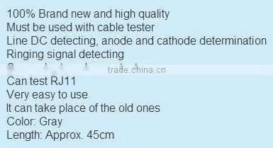 Home Phone Telephone Rj11 Plug Alligator Clip Test Tester Cable Wire Cord