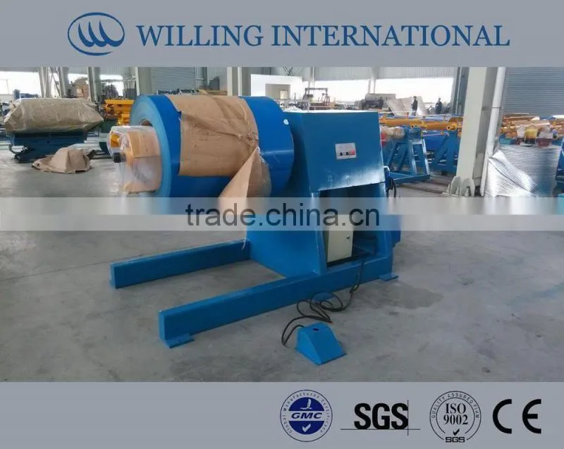 5 tons hydraulic steel coil unwinder