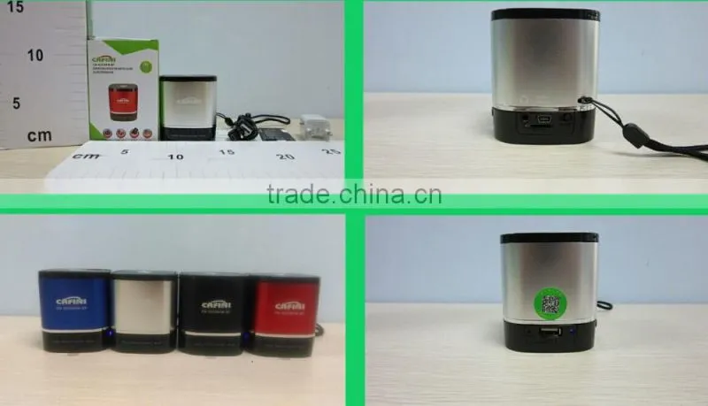 Hotsale Top Quality 2016 music mini bluetooth speaker with FM radio,LED Light, TF Card support