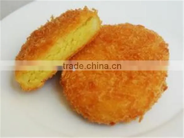 Fully automatic meat shape, batter and bread coated, frying shrimp and Squid Rings processing line