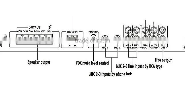 ITC T-60 (Phone Jack MIC Input) 60w Power Mixer Amplifier